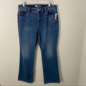 Old Navy Kicker Bootcut Jeans Size 14p Secret Slim Pockets Dark Wash Stretch